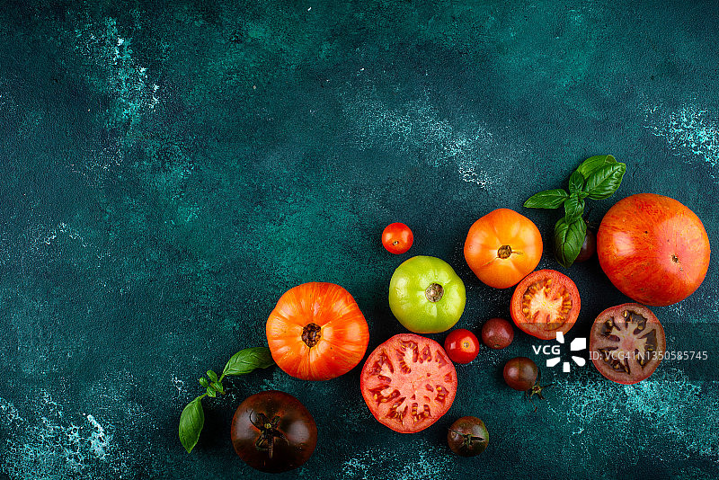 各种不同颜色的西红柿图片素材