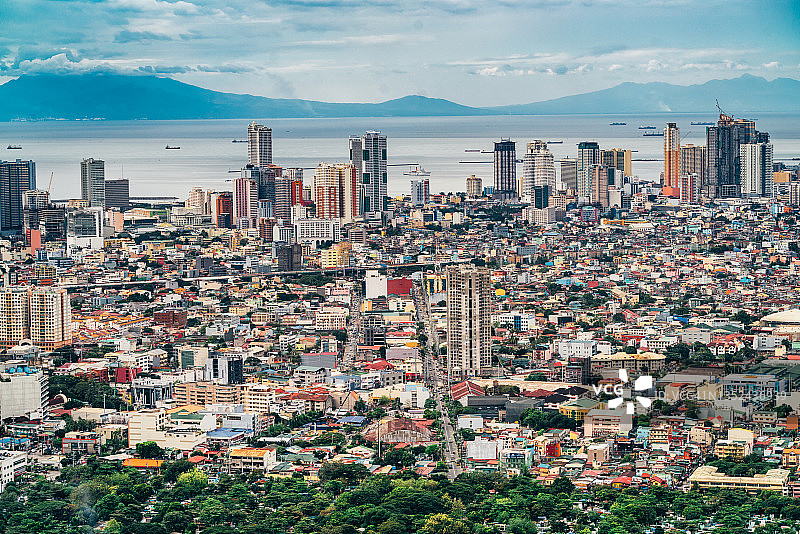 俯瞰马卡蒂天际线，大马尼拉-菲律宾图片素材