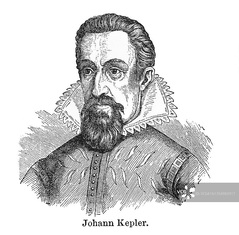 约翰内斯·开普勒肖像，德国天文学家，数学家，占星家，自然哲学家和音乐作家图片素材