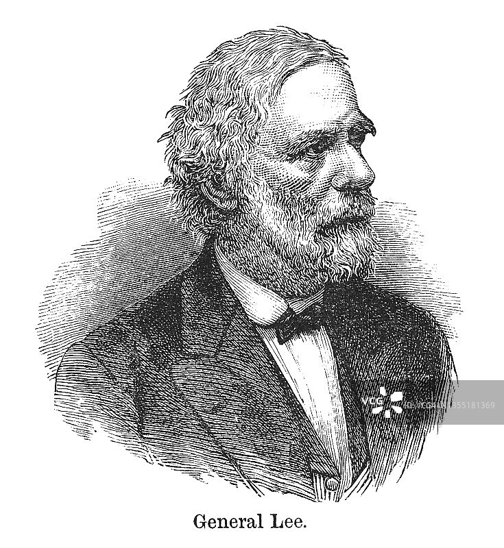 罗伯特·爱德华·李将军的肖像图片素材