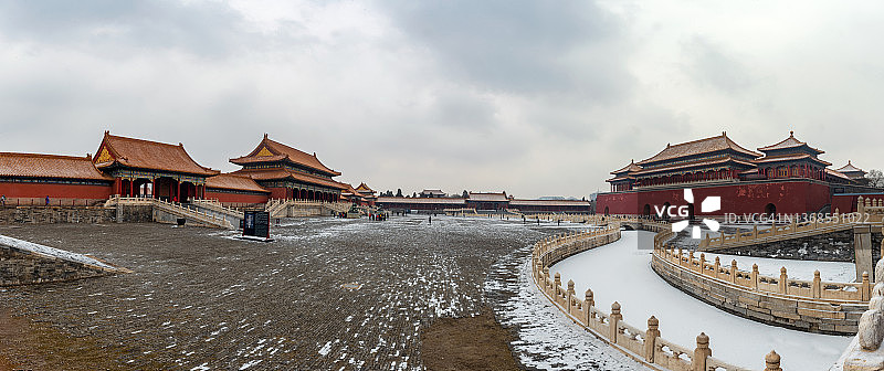 北京紫禁城的雪花图片素材