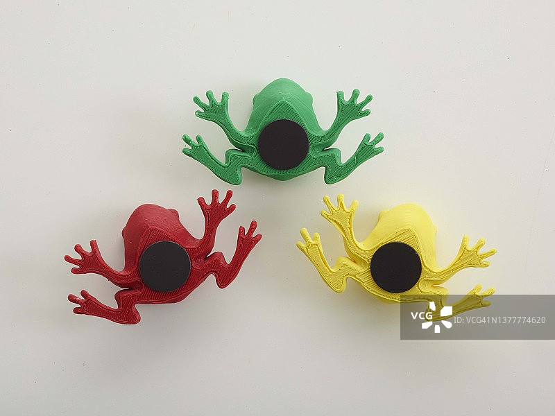 3D打印青蛙冰箱磁铁背面图片素材