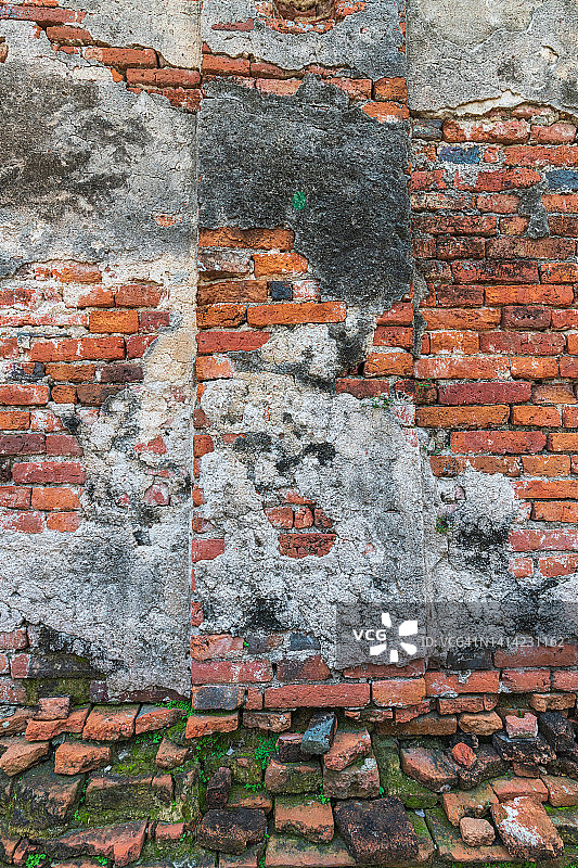 旧水泥墙、砖砂浆墙的纹理和背景图片素材