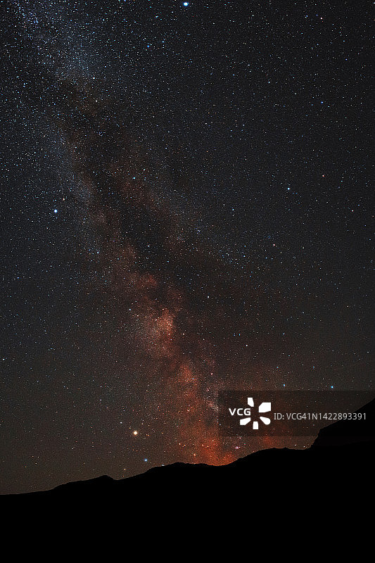 夜空背景中的银河夜景图片素材