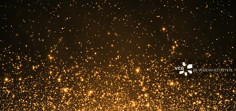 闪闪发光的金粒子图片素材