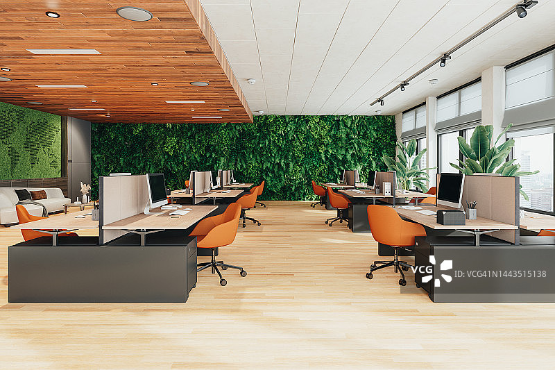 可持续的绿色联合办公空间图片素材
