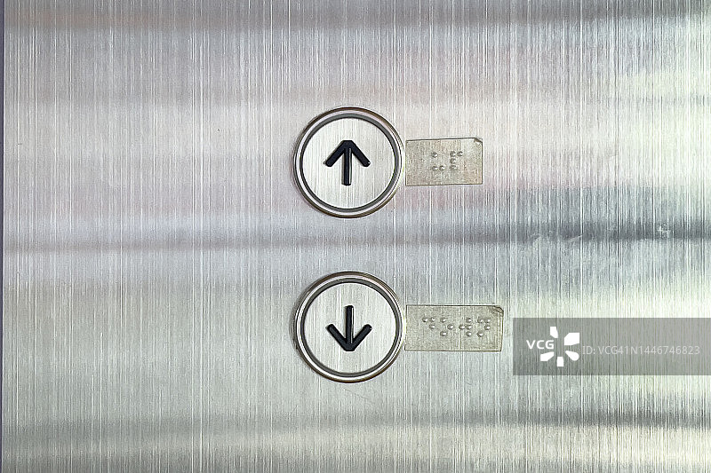 带有盲文标志的电梯按钮图片素材