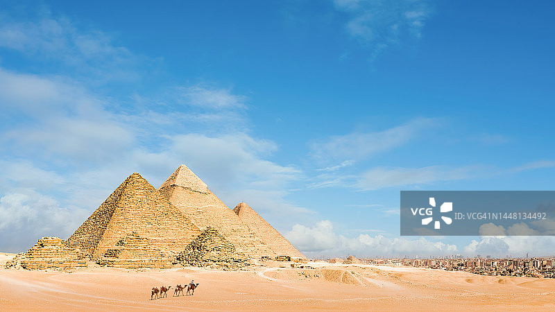 埃及吉萨的金字塔。图片素材