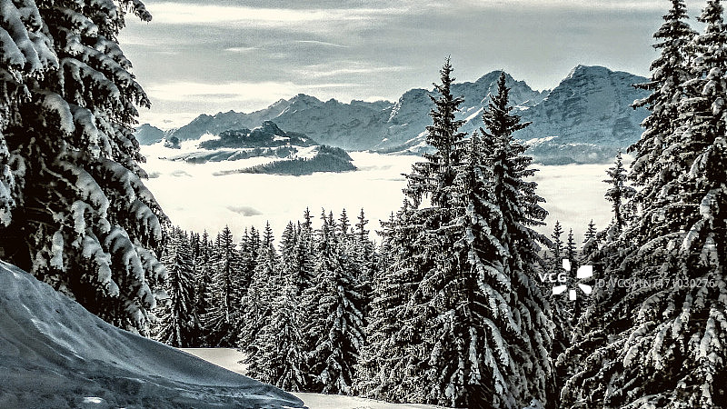 奥地利令人惊叹的冬季景观图片素材
