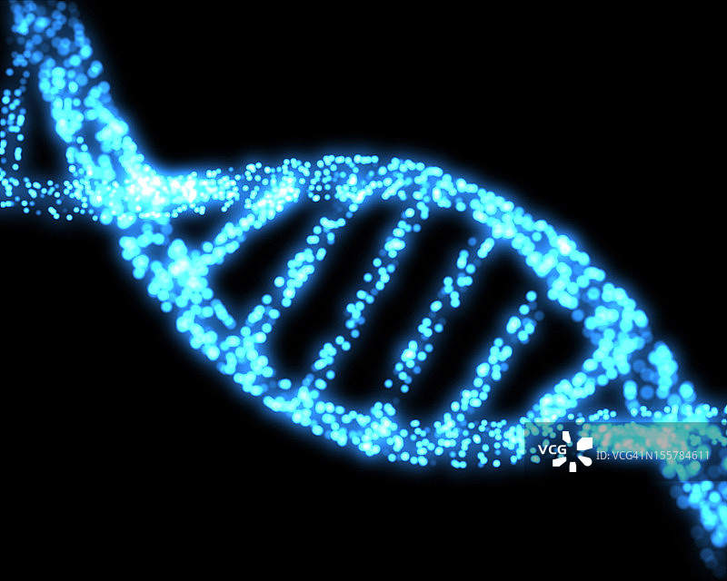 蓝色的DNA螺旋图片素材
