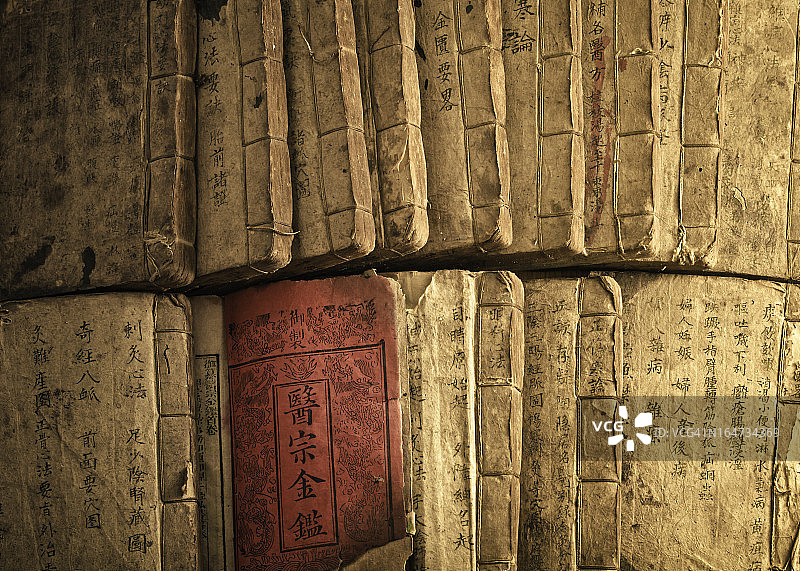 清朝的老药书图片素材
