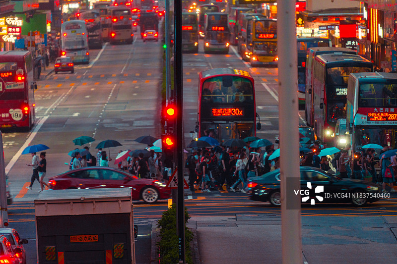 中国香港九龙的霓虹灯招牌图片素材