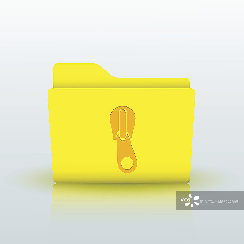 矢量黄色文件夹在蓝色背景。Eps10图片素材