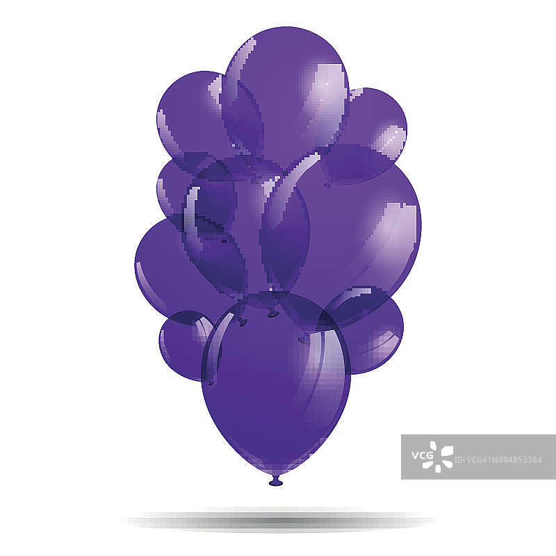 向量紫色的气球图片素材