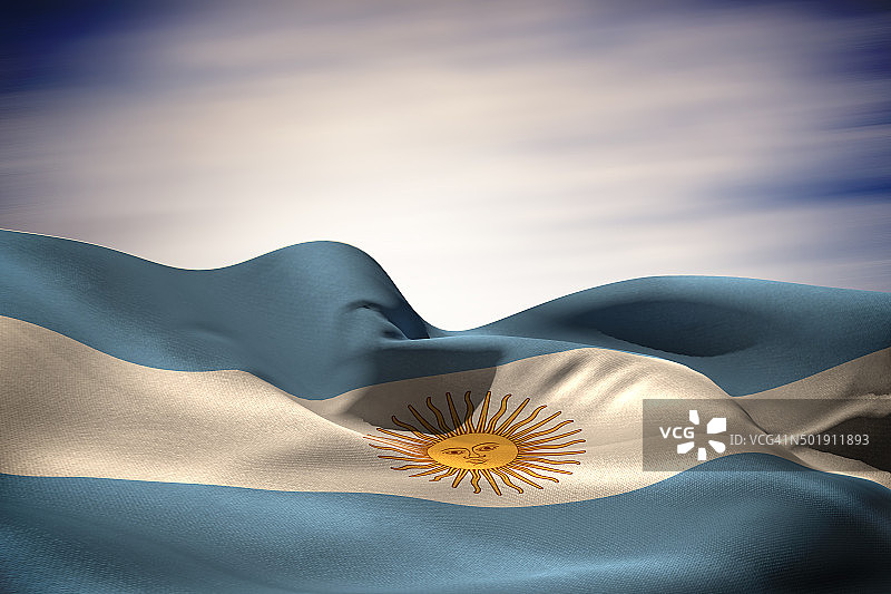 阿根廷国旗挥舞着图片素材