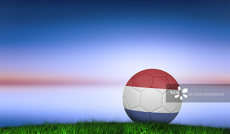 合成图像的足球在荷兰的颜色图片素材