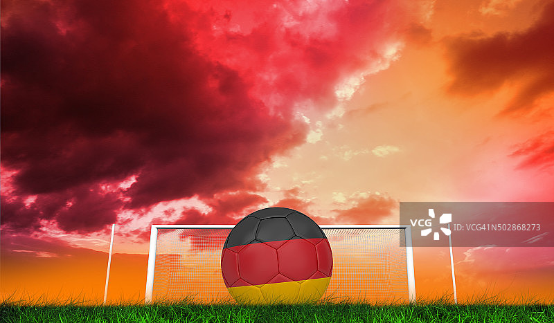 合成图像的足球在德国的颜色图片素材