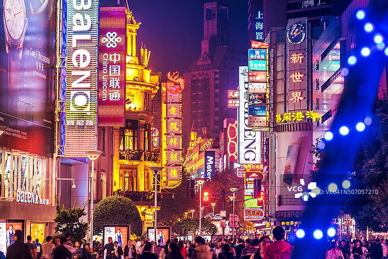 中国上海的商业街图片素材