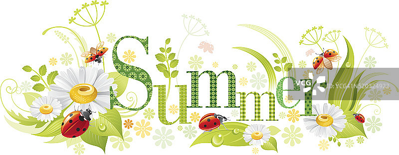 四季:夏日横幅图片素材