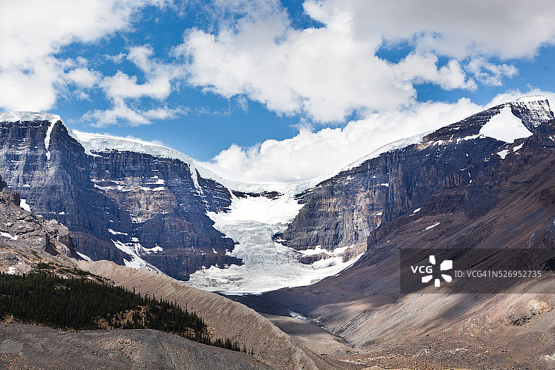 加拿大贾斯珀国家公园的冰川图片素材