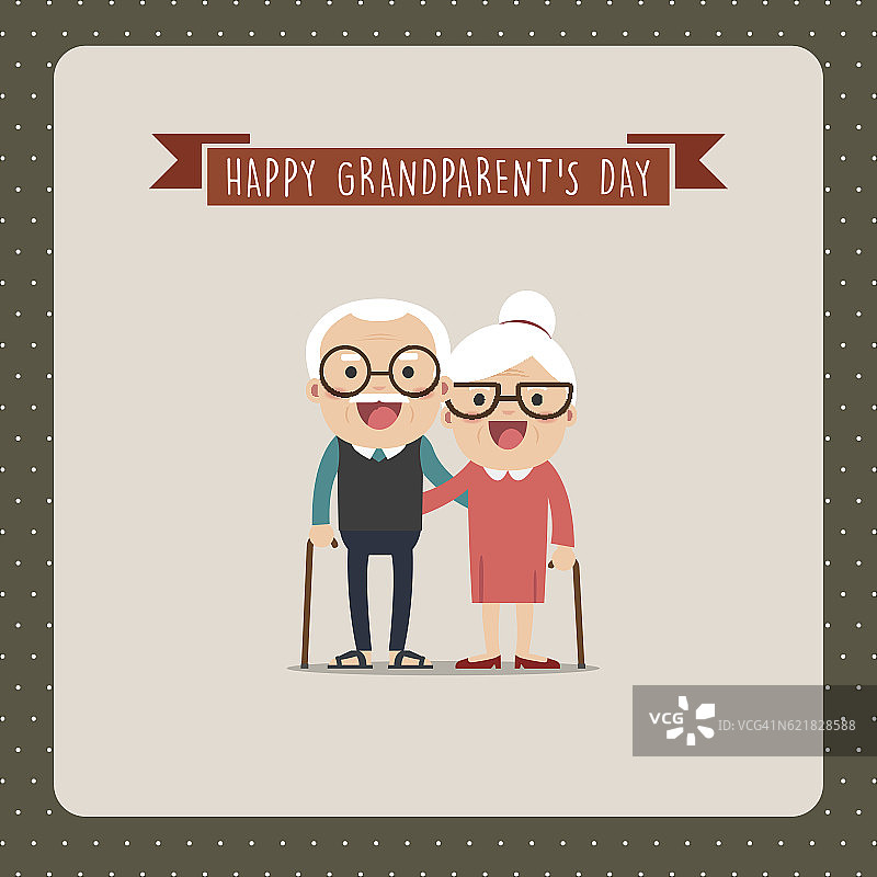 祖父母和孙子。快乐的祖父母。图片素材