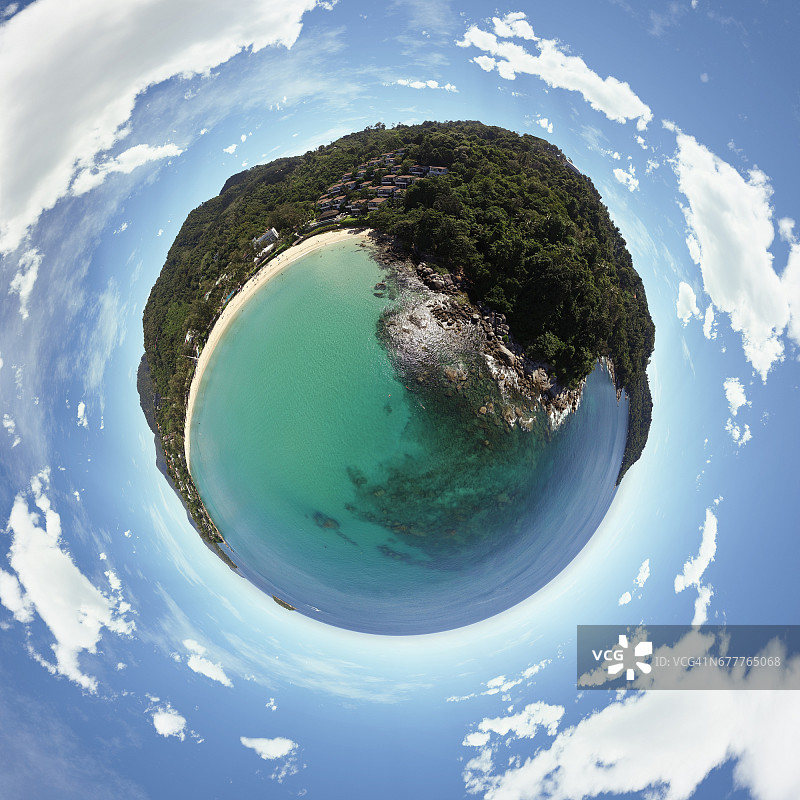 泰国卡隆的360°小星球图片素材