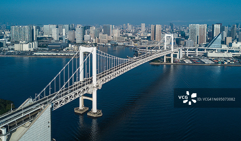 从空中俯瞰东京湾图片素材