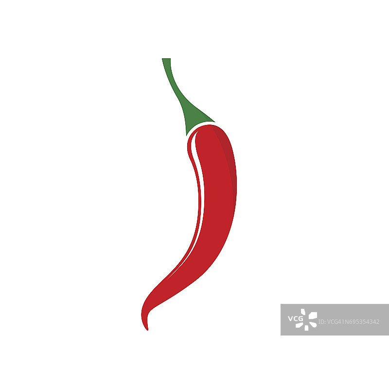 红辣椒辣椒图标孤立在白色背景图片素材