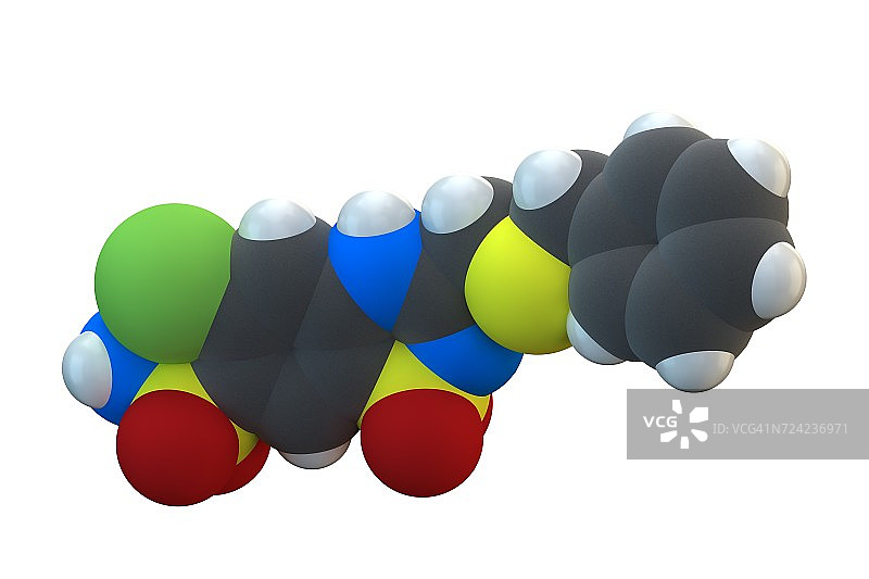 Benzthiazide药物分子图片素材