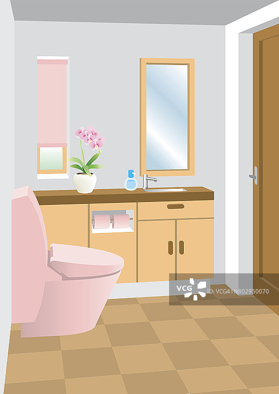 室内/洗手间的插图图片素材