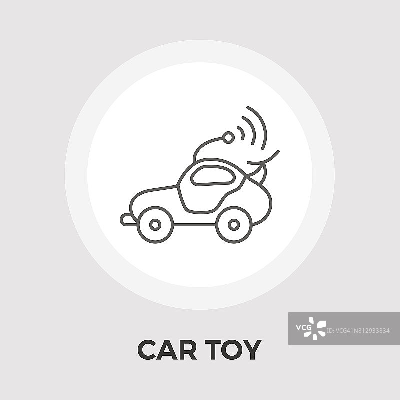 汽车玩具矢量平面图标图片素材