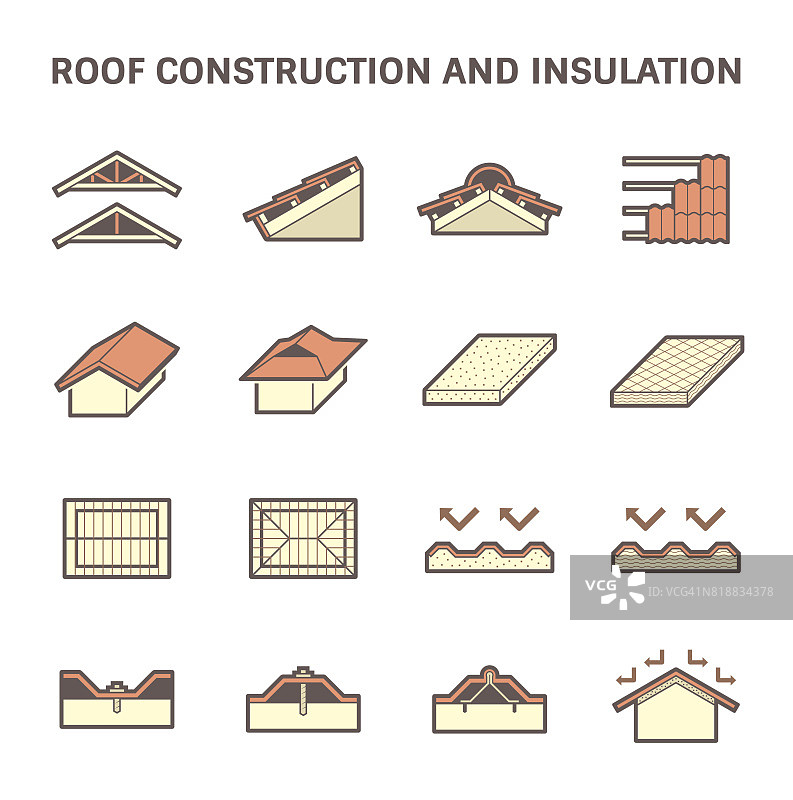 屋顶结构图标图片素材