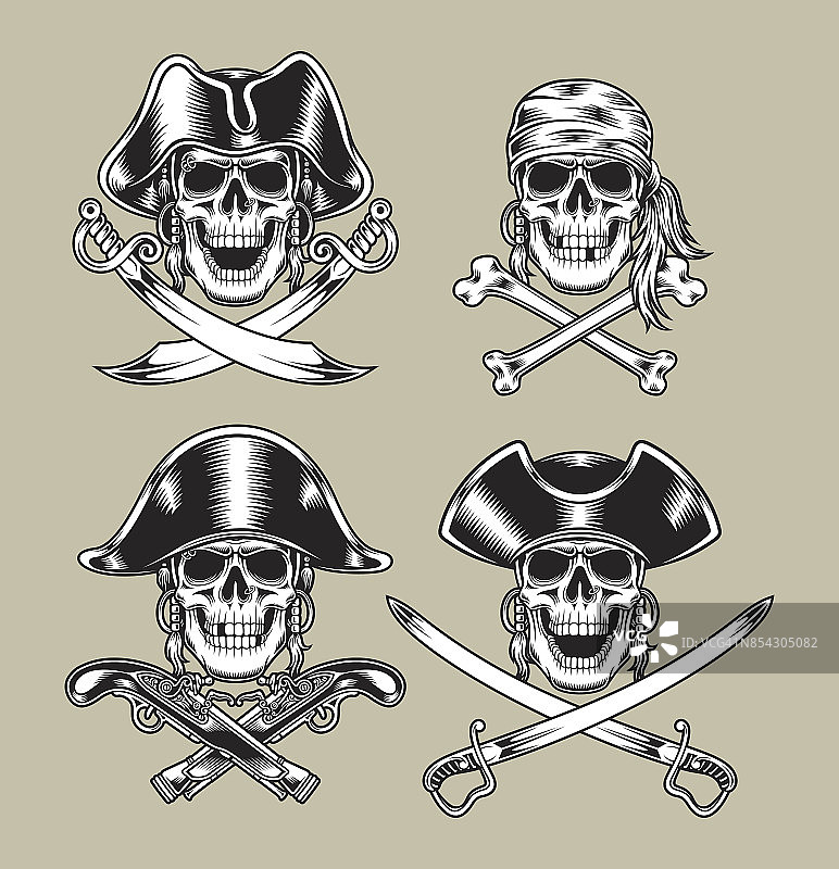 海盗骷髅头图片素材