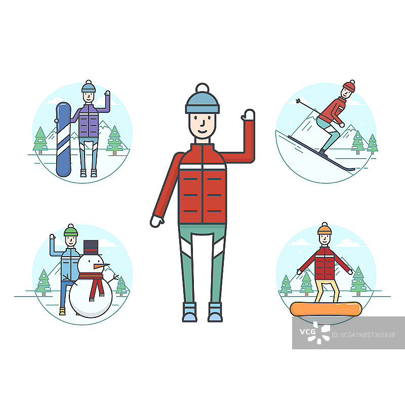 冬季运动项目图标图片素材
