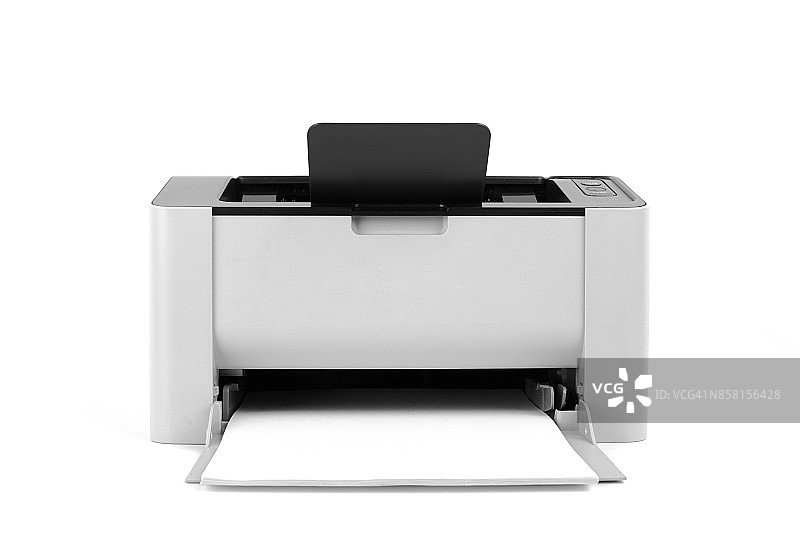 激光打印机隔离白色背景图片素材