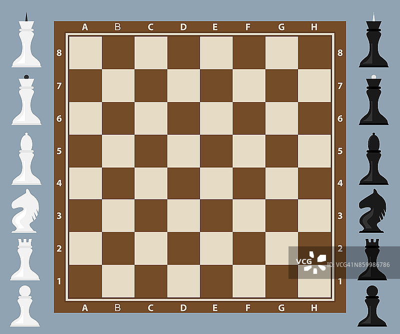 国际象棋，有数字的棋盘图片素材