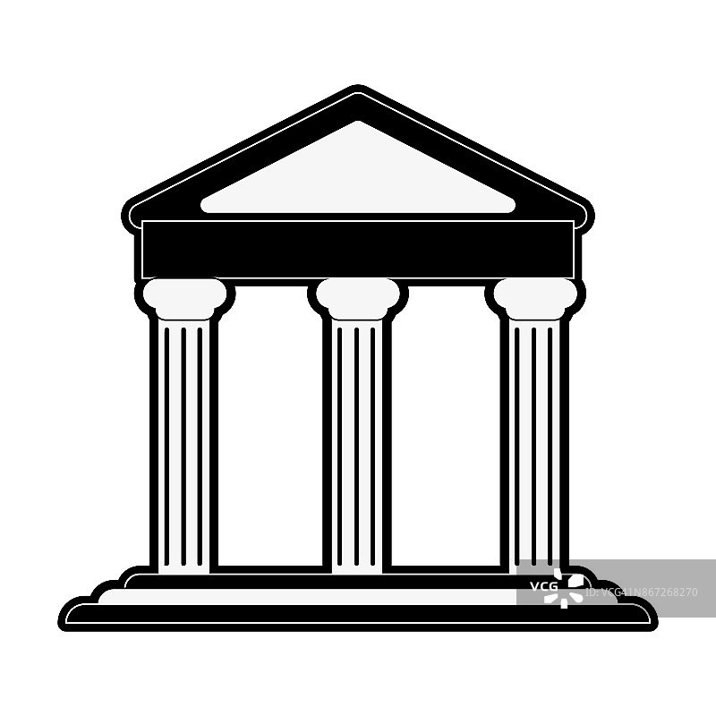 古希腊建筑的图标形象图片素材