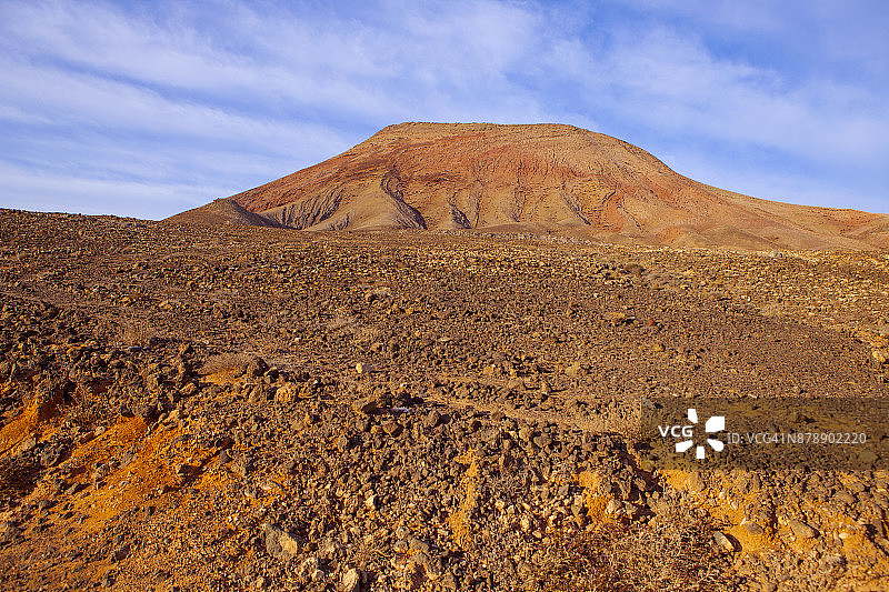 Fuerteventura火山岩层- Montaña Roja图片素材