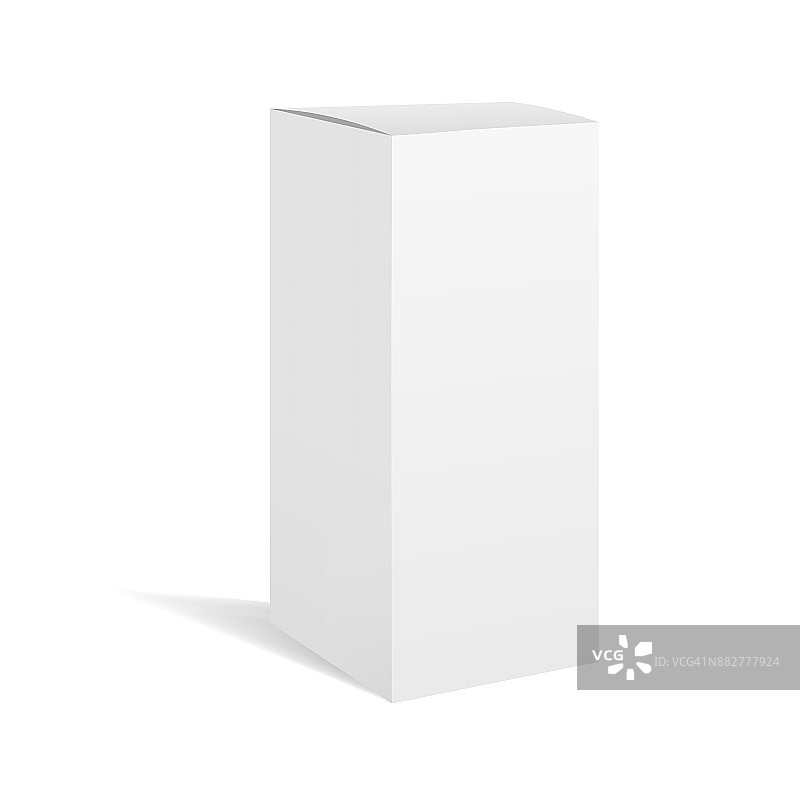 白色矢量矩形盒包装模型图片素材