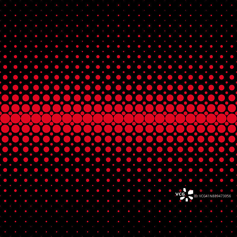 抽象的半色调网点模式背景-向量图形从红圈上的黑色背景图片素材