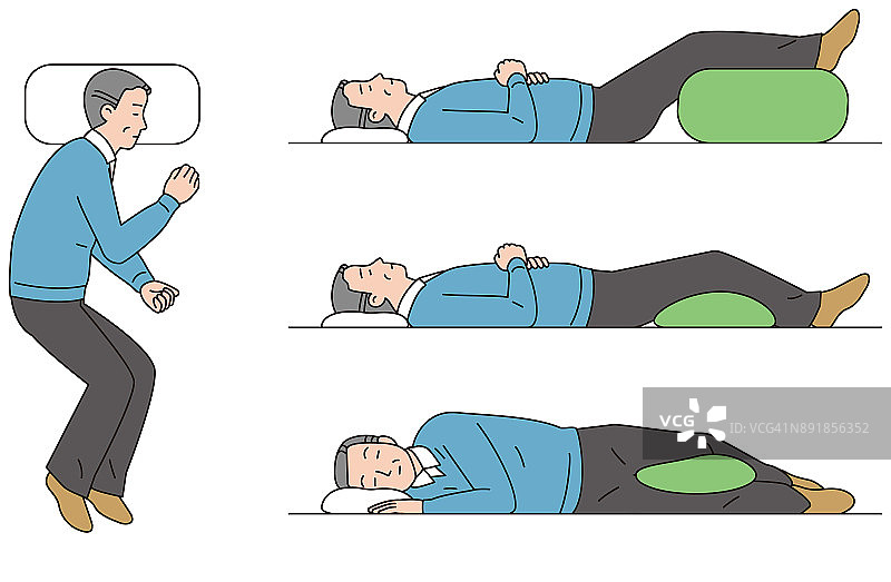睡姿可以减轻背部疼痛图片素材