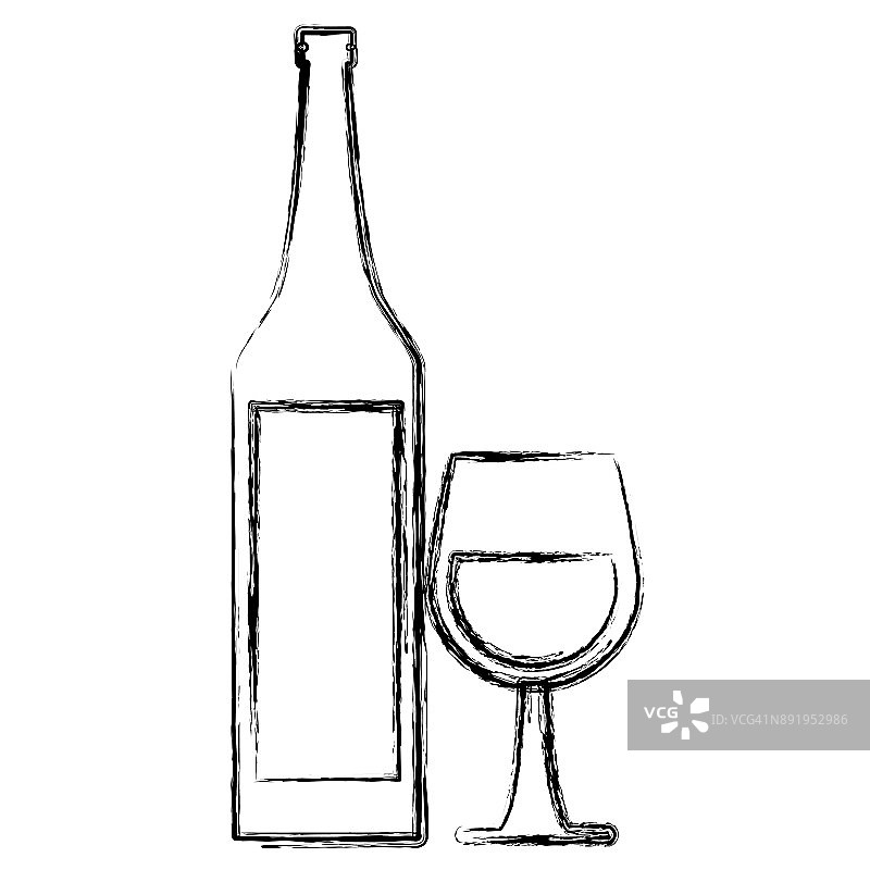 酒杯和酒瓶图片素材