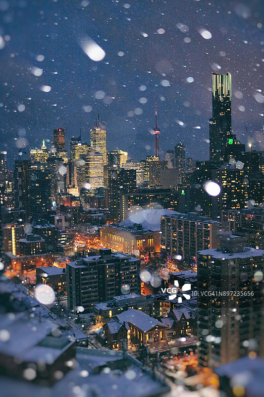 多伦多冬季神奇之夜图片素材