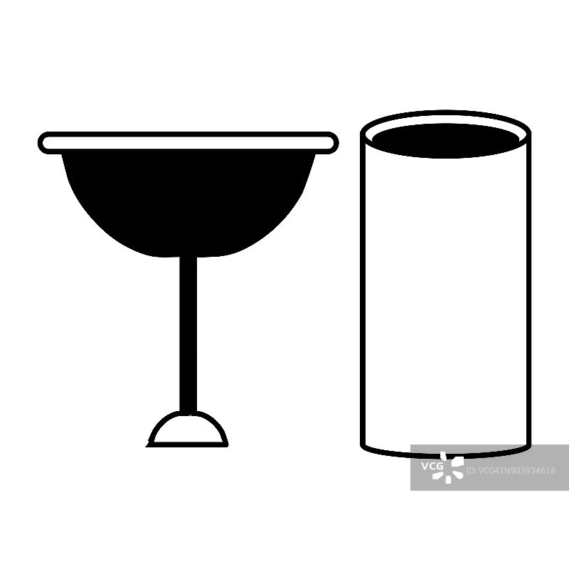 酒杯和玻璃图标图片素材