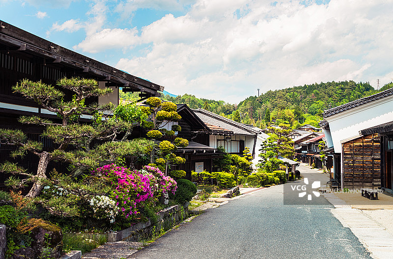 津峨——日本的一个古老的传统城镇图片素材