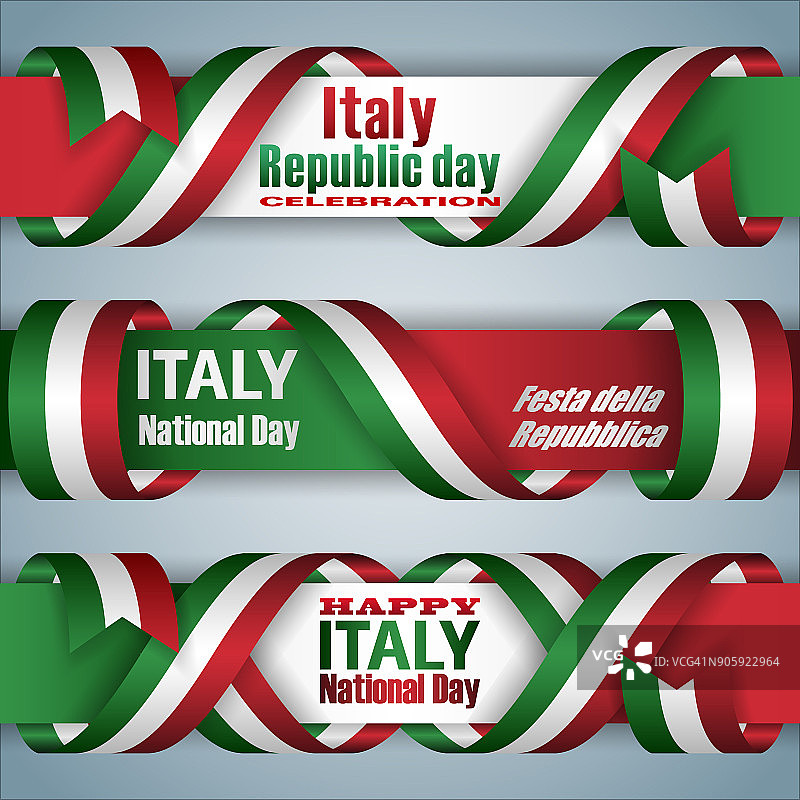 意大利共和国日的网页横幅，节日图片素材
