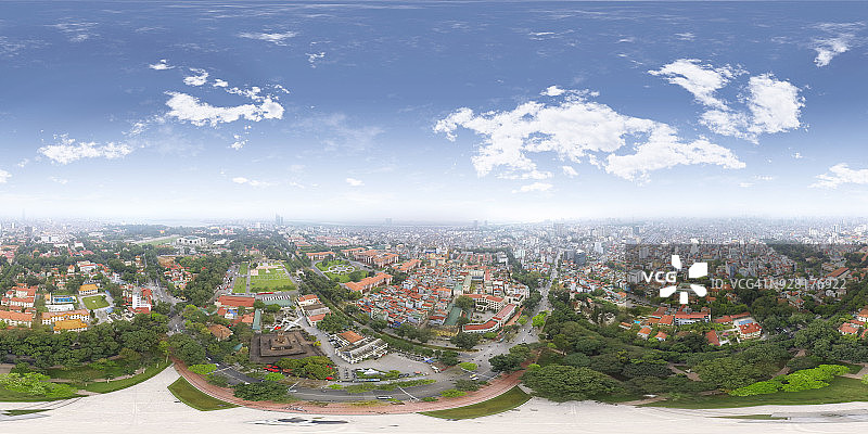 越南河内列宁公园上空360°高架景观图片素材