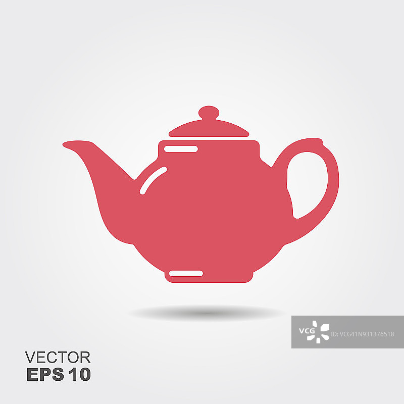 茶壶矢量图标，茶的符号。图片素材