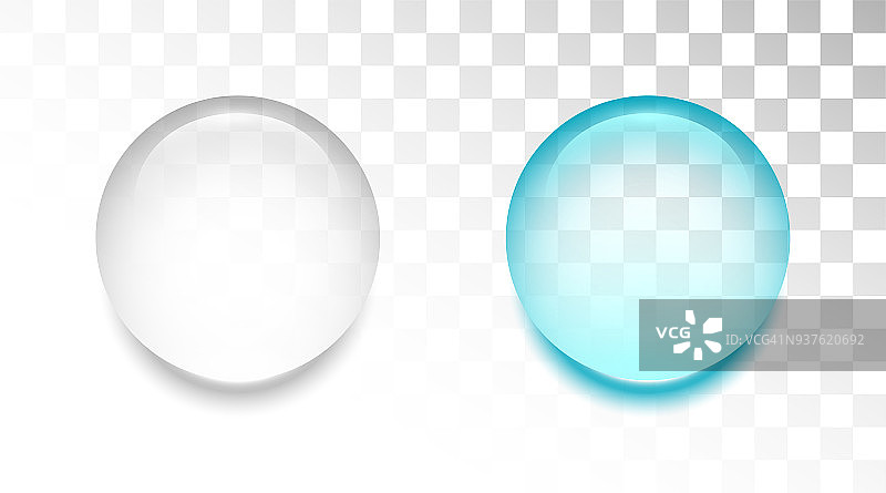 透明的水滴在白色的背景图片素材
