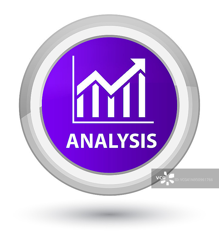 分析(统计图标)素色紫色圆形按钮图片素材